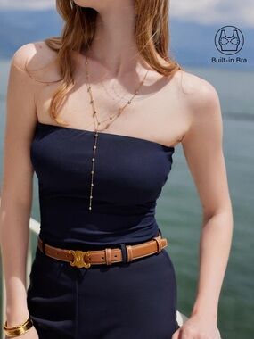 NWT OGL ESSENTIAL NON SLIP TUBE TOP IN NAVY